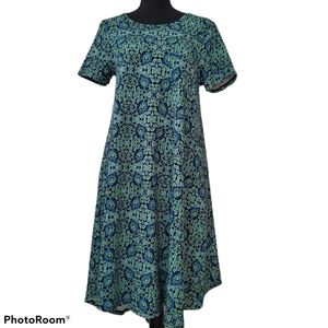NWOT LulaRoe print Carly dress XS